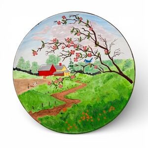 Byron Mold Ceramic Wall Plaque 12.5" Multi Vintage 1972 Farm 3D